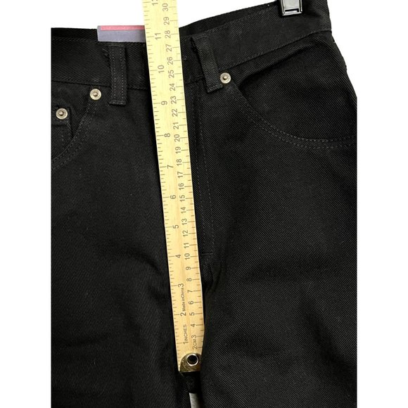 Bugle Boy Jeans Sz 2 Y2K High Rise Slim Fit Black Pant NWT - Picture 6 of 13